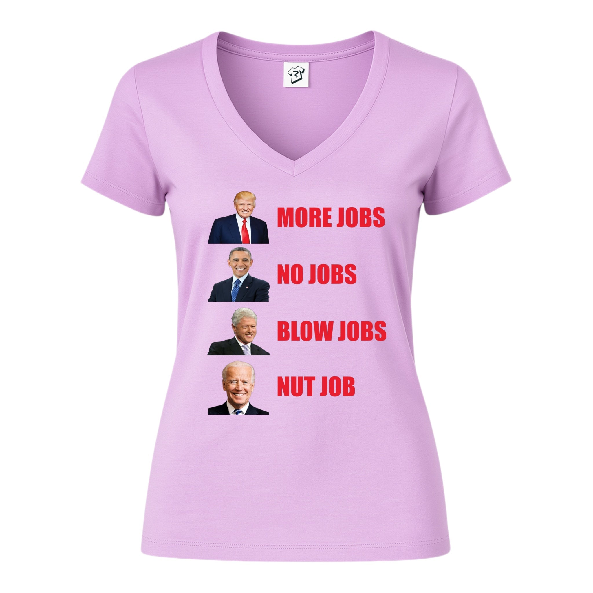 Tees Club v-neck t-shirt More Jobs No Jobs - V-Neck Tee Black Size S detail