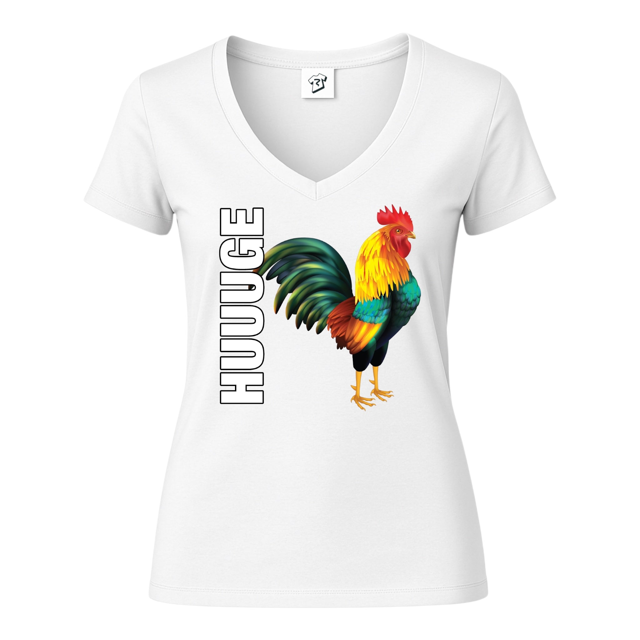 Tees Club v-neck t-shirt Huge Cock - V-Neck Tee Black Size M detail