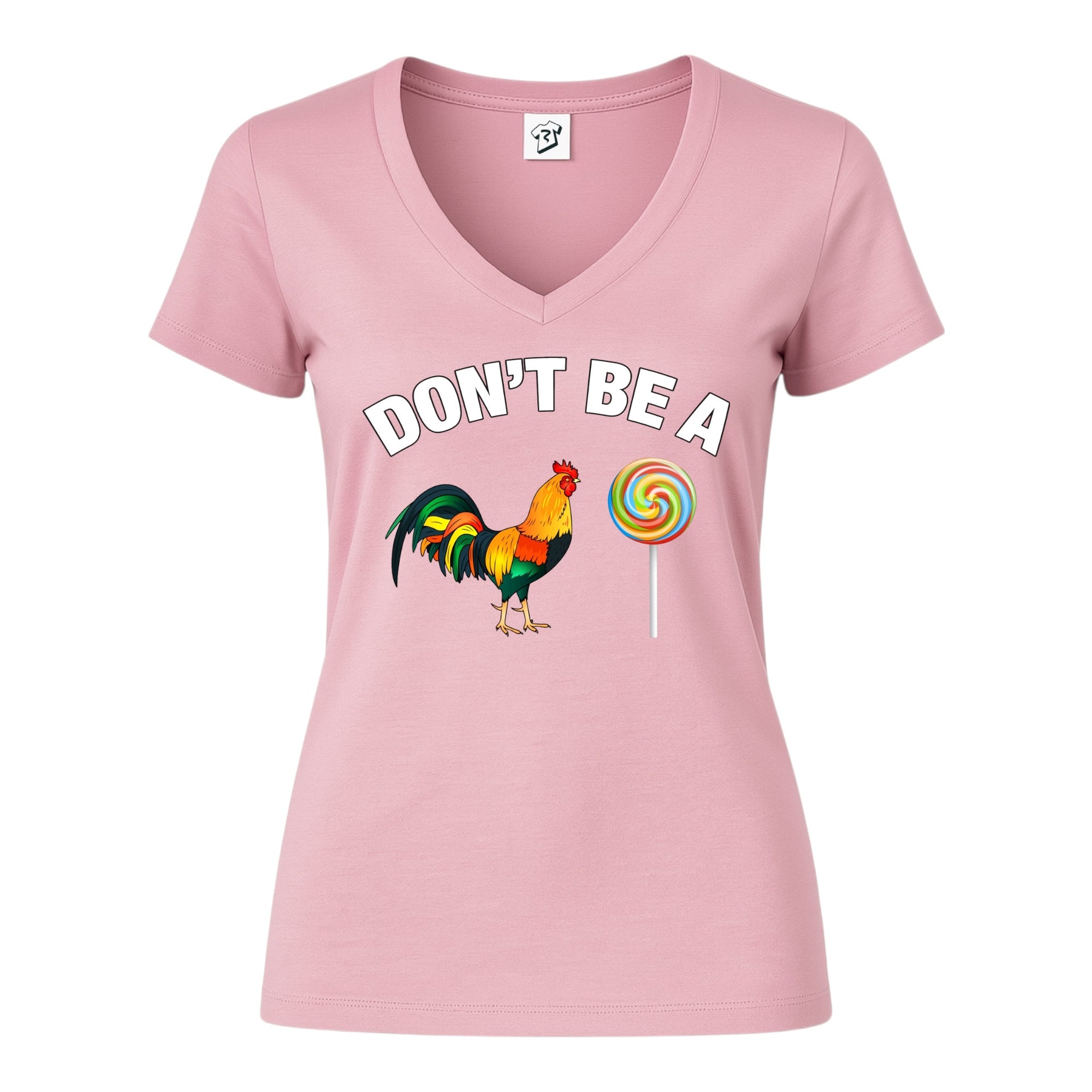 Tees Club v-neck t-shirt Don't Be a Cock Sucker - V-Neck Tee Black Size XS front view