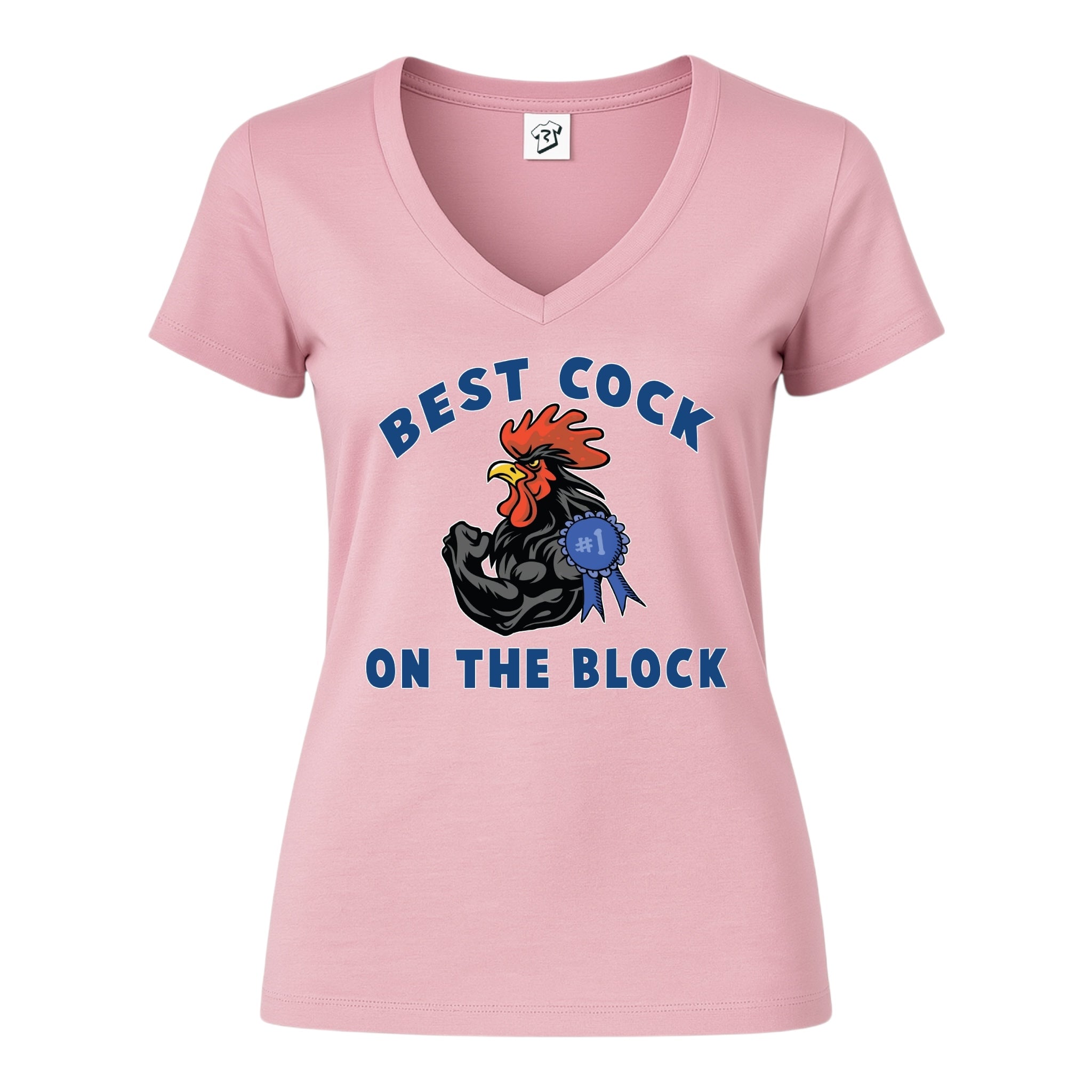 Tees Club v-neck t-shirt Best Cock On The Block - V-Neck Tee Black Size S detail